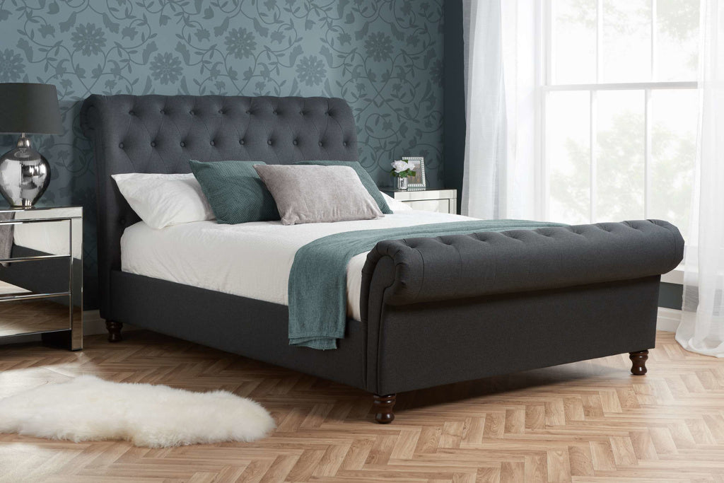 Castello Bed Charcoal