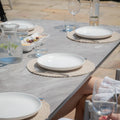 Maze - Milan Rope Weave 8 Seat Rectangular Dining Set - Cool Linen - Blythe Living