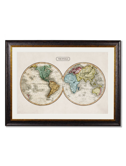 c.1800s Map of the World - Blythe Living