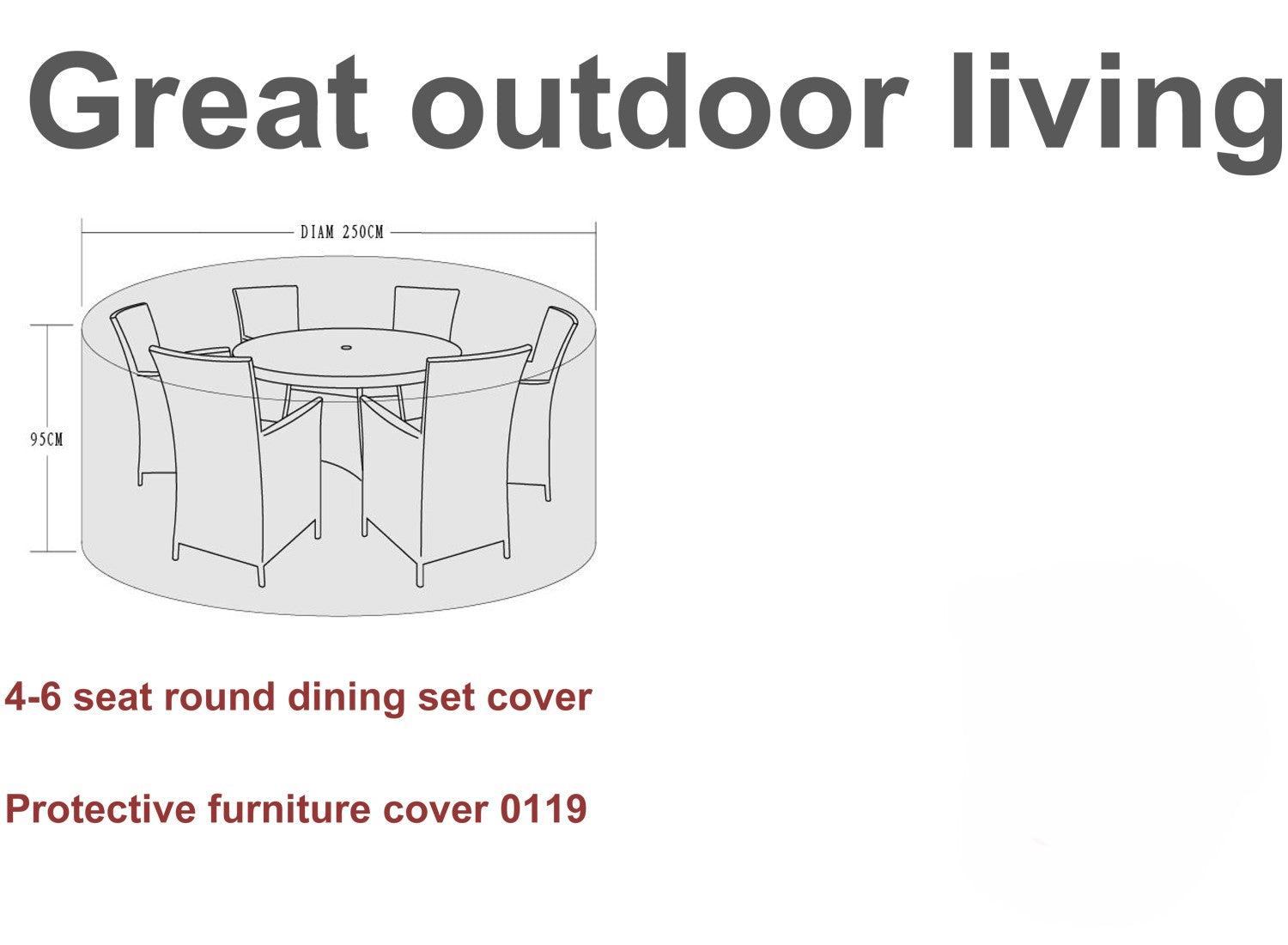 FURNITURE COVER - 4-6 seater dining