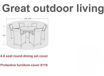 FURNITURE COVER - 4-6 seater dining