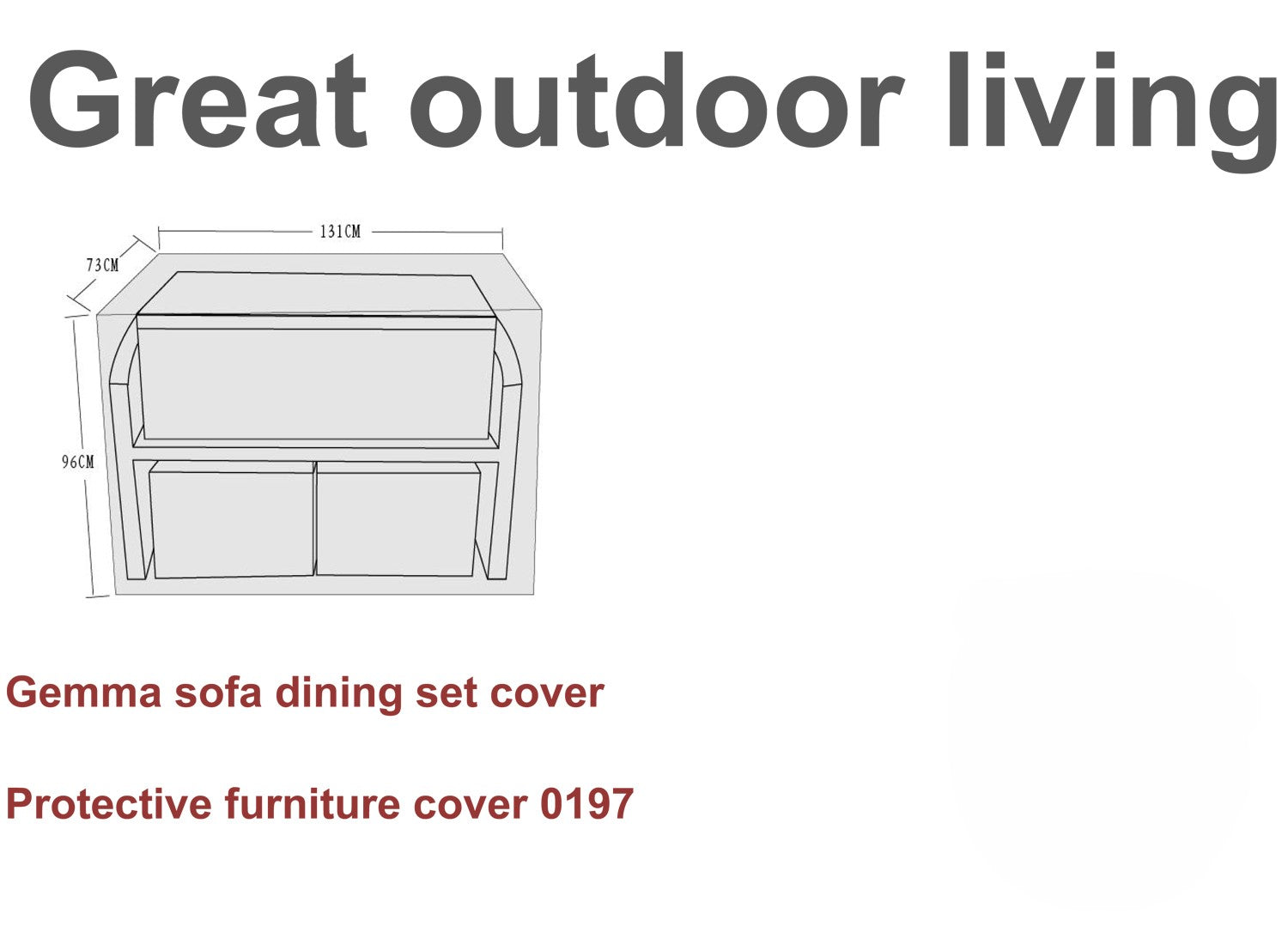 FURNITURE COVER - 73 x 131 x 96