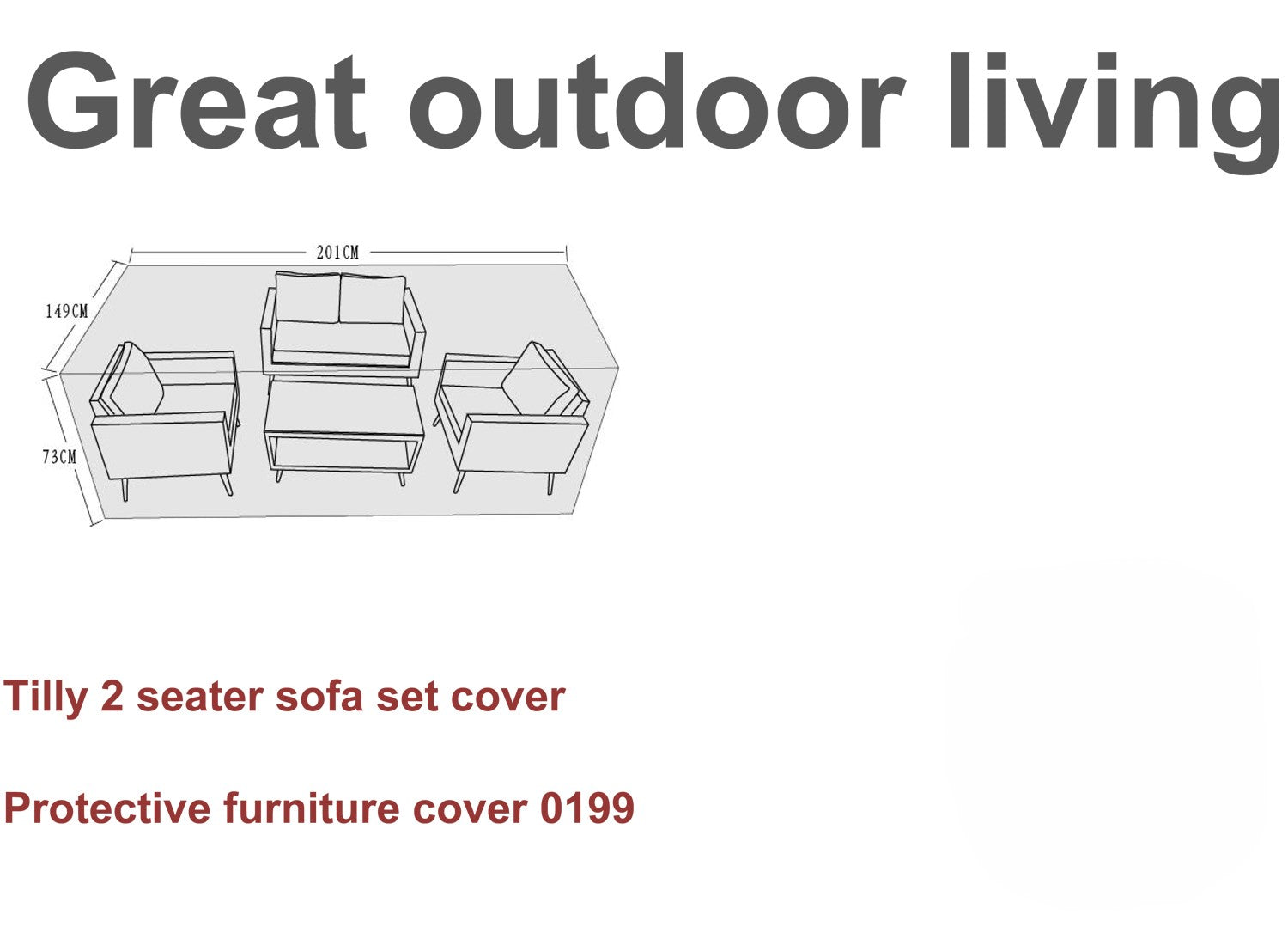 FURNITURE COVER - Small 2 seat sofa set