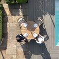 Maze - Porto Rope Weave 4 Seat Round Dining Set - Blythe Living