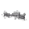 Maze - New York 2 Seat Aluminium Sofa Set - Dove Grey - Blythe Living