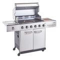 Jupiter 6 Burner Hybrid with Chopping Board – Stainless Steel - Blythe Living