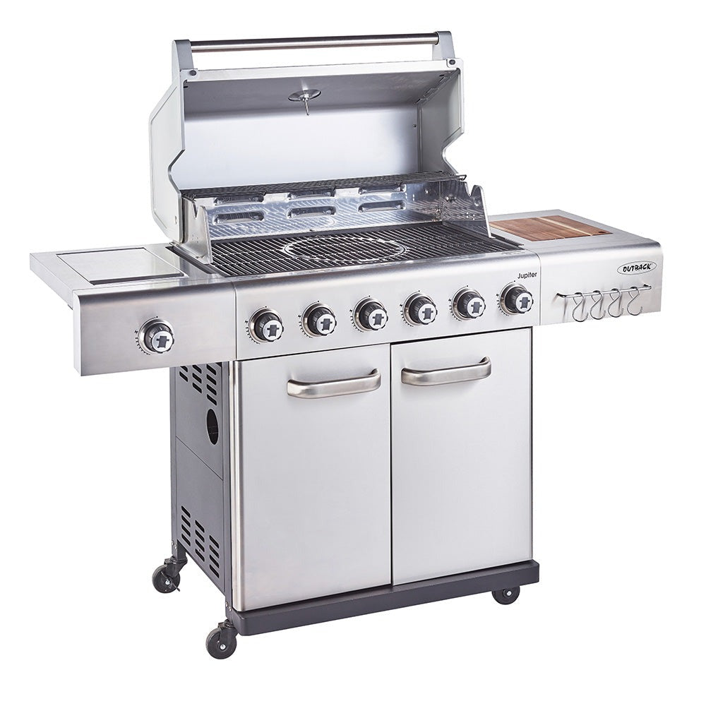 Jupiter 6 Burner Hybrid with Chopping Board – Stainless Steel - Blythe Living