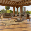 Maze - Porto Rope Weave 3 Seat Sofa Set with Pair of Round Coffee Tables & Armchairs - Blythe Living