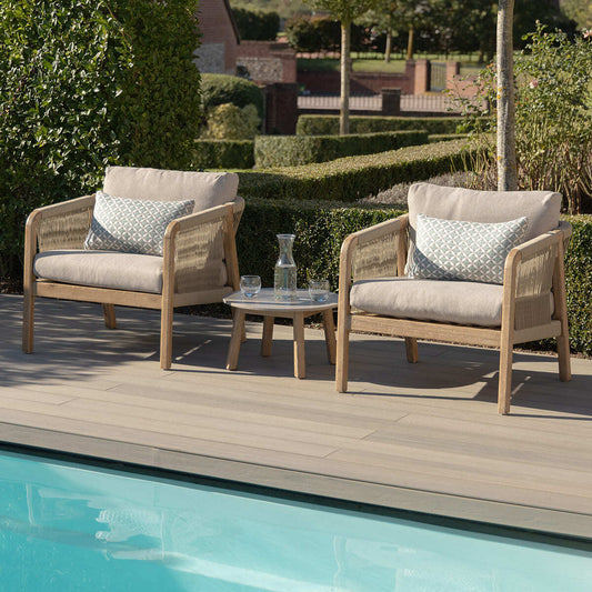 Maze - Martinique Rope Weave Lounge Set with Round Coffee Table - Blythe Living