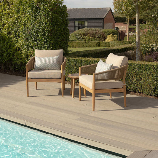 Maze - Porto Rope Weave Lounge Set with Small Round Side Table - Blythe Living