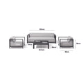 Maze - Outdoor Fabric Ibiza 3 Seat Sofa Set with Square Coffee Table - Oatmeal - Blythe Living