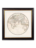 c.1838 World Map Hemispheres - Blythe Living