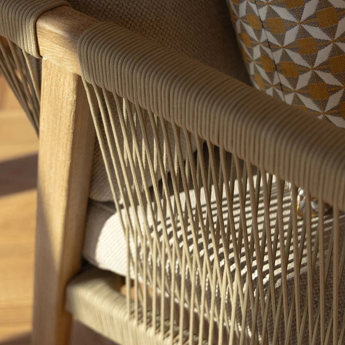 Maze - Martinique Rope Weave 3 Seat Sofa Set with 2 Lounge Armchairs & 2 Round Coffee Tables - Blythe Living