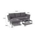 Maze - Outdoor Fabric Pulse Chaise Sofa Set - Flanelle - Blythe Living