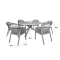 Maze - Martinique Rope Weave 6 Seat Round Dining Set - Blythe Living