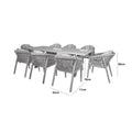 Maze - Martinique Rope Weave 8 Seat Rectangular Dining Set - Blythe Living