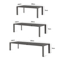 Maze - Outdoor Fabric Ambition 6 - 10 Seat Extending Dining Set - Oatmeal - Blythe Living