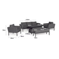 Maze - Outdoor Fabric Pulse 3 Seat Sofa Set with Rising Table - Oatmeal - Blythe Living