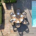 Maze - Porto Rope Weave 6 Seat Round Dining Set - Blythe Living