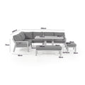 Maze - New York Aluminium Corner Dining Set with Rising Table - Dove Grey - Blythe Living