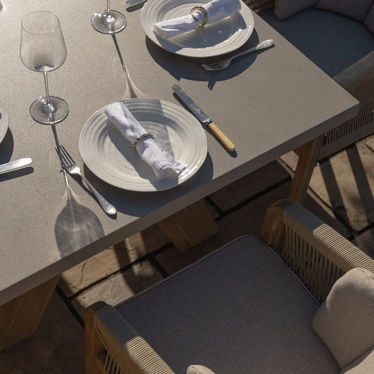 Maze - Martinique Rope Weave 8 Seat Rectangular Dining Set - Blythe Living