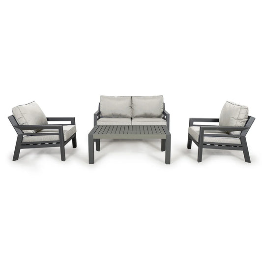 Maze - New York 2 Seat Aluminium Sofa Set - Dove Grey - Blythe Living