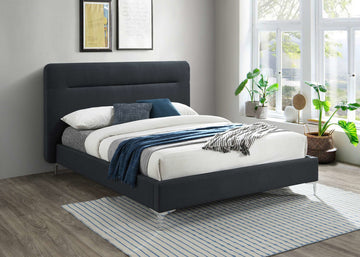 Finn Fabric Bed Charcoal