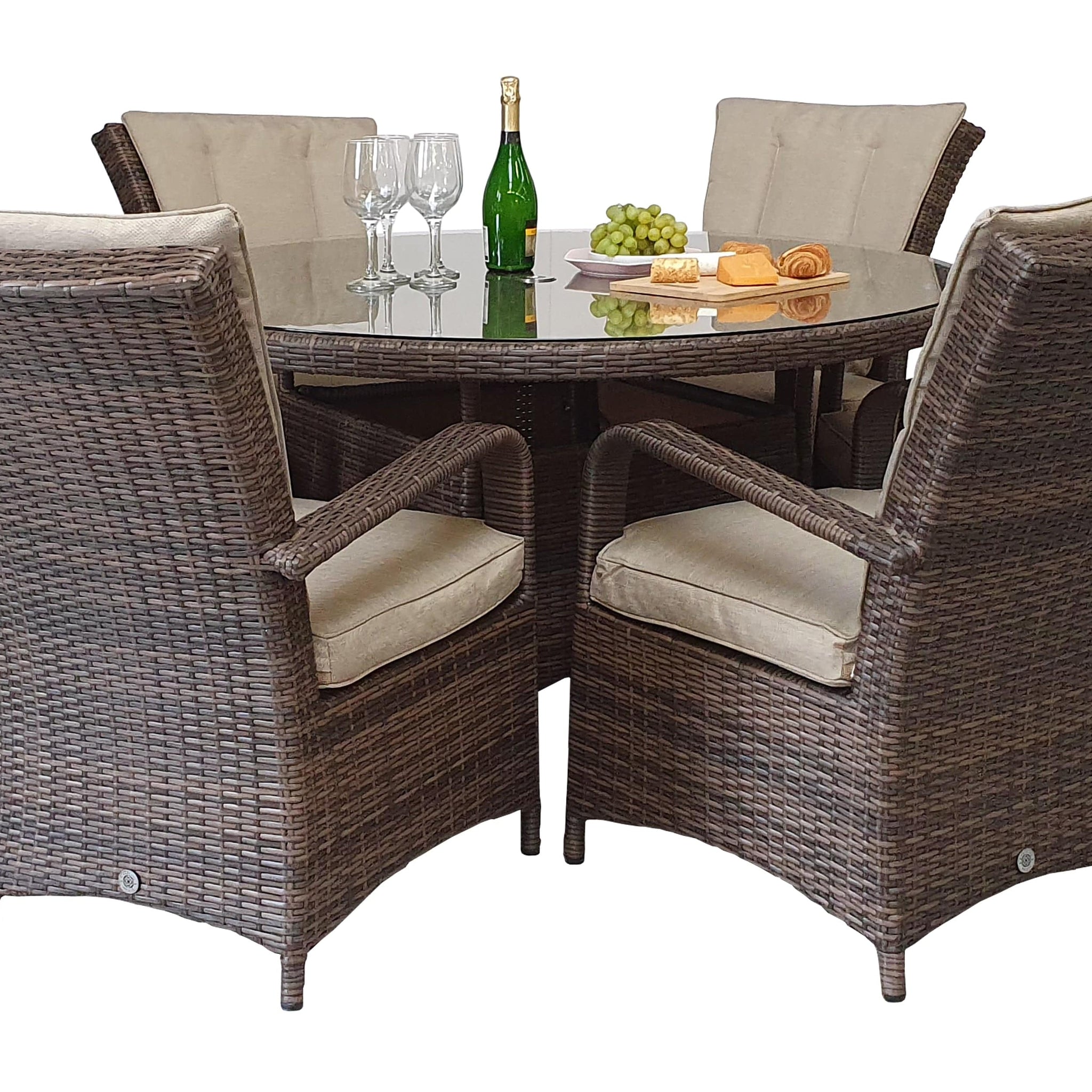 Florence 6 Seat Round in Brown - Blythe Living