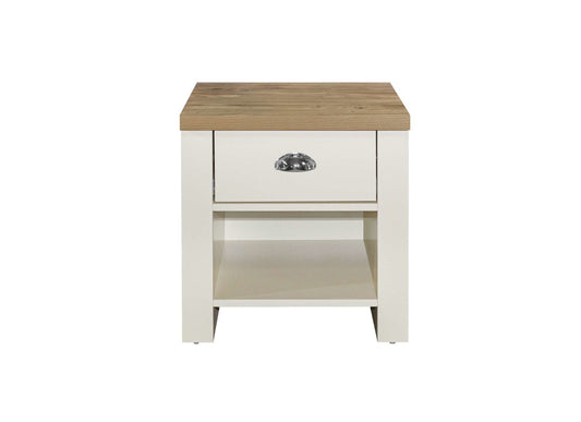 HIGHGATE 1 DRAWER LAMP TABLE CREAM