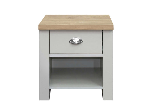 HIGHGATE 1 DRAWER LAMP TABLE GREY