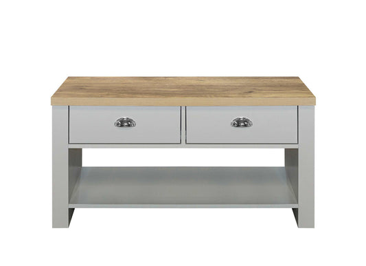 HIGHGATE 2 DRAWER COFFEE TABLE GREY