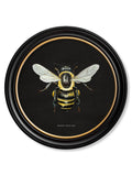 c892 British Bees Round Frame - Dark - Blythe Living