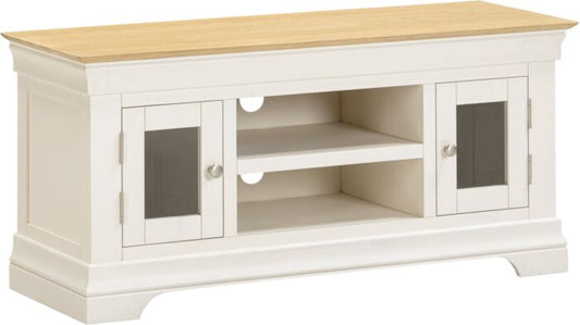 BORDEAUX SMALL TV STAND - IVORY/OAK - Blythe Living