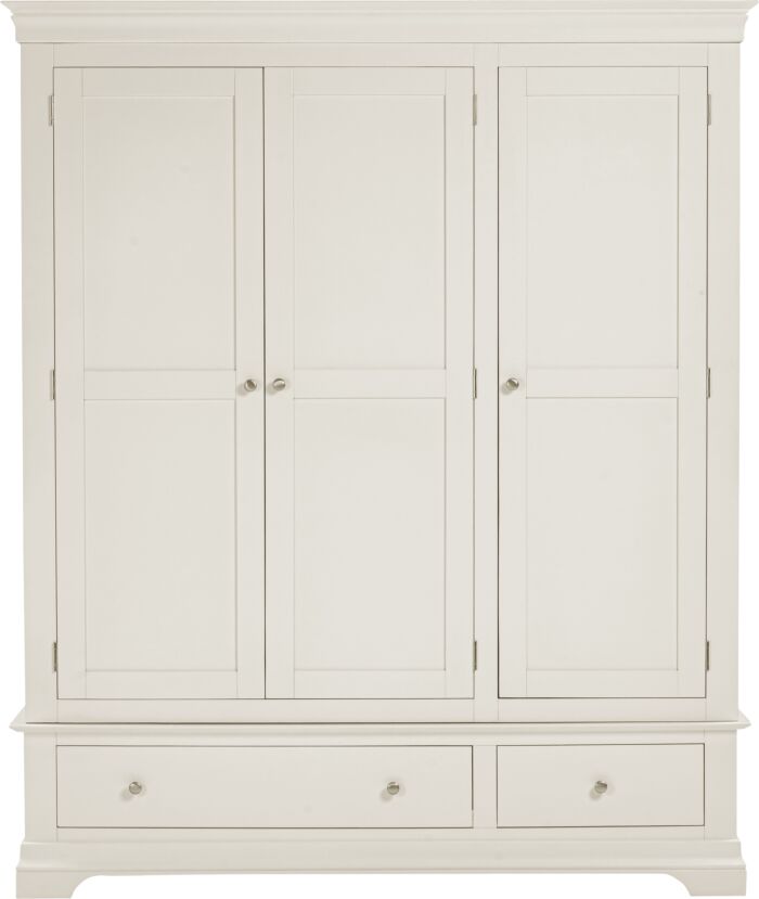 BORDEAUX 3 DOOR WARDROBE - IVORY - Blythe Living