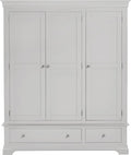 BORDEAUX 3 DOOR WARDROBE - PEBBLE GREY - Blythe Living