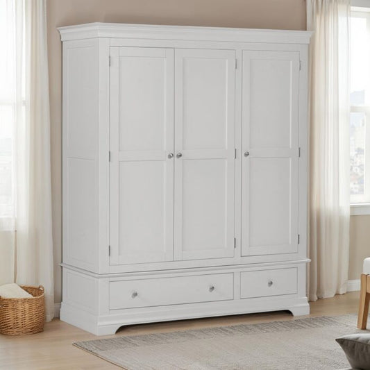 BORDEAUX 3 DOOR WARDROBE - PEBBLE GREY - Blythe Living