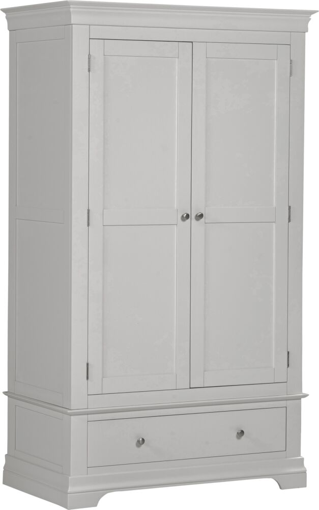 BORDEAUX 2 DOOR WARDROBE - PEBBLE GREY - Blythe Living