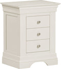 BORDEAUX 3 DRAWER BEDSIDE - IVORY - Blythe Living