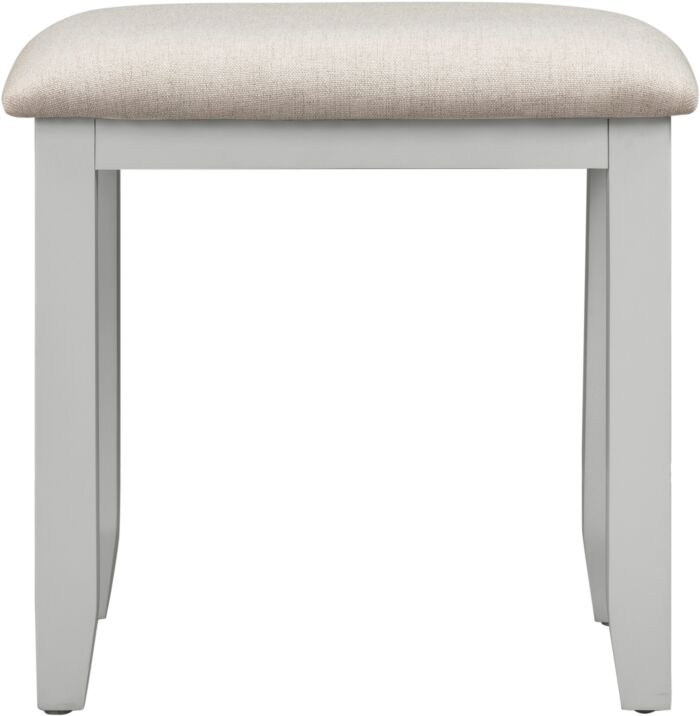 BORDEAUX 3 DRAWER DRESSING TABLE SET - PEBBLE GREY/OAT FABRIC - Blythe Living