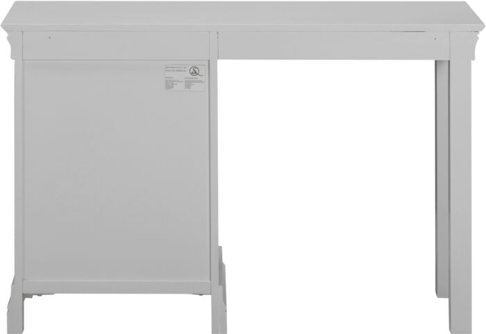 BORDEAUX 3 DRAWER DRESSING TABLE SET - PEBBLE GREY/OAT FABRIC - Blythe Living
