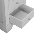 BORDEAUX 3 DRAWER DRESSING TABLE SET - PEBBLE GREY/OAT FABRIC - Blythe Living