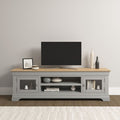 BORDEAUX TV STAND - PEBBLE GREY/OAK - Blythe Living