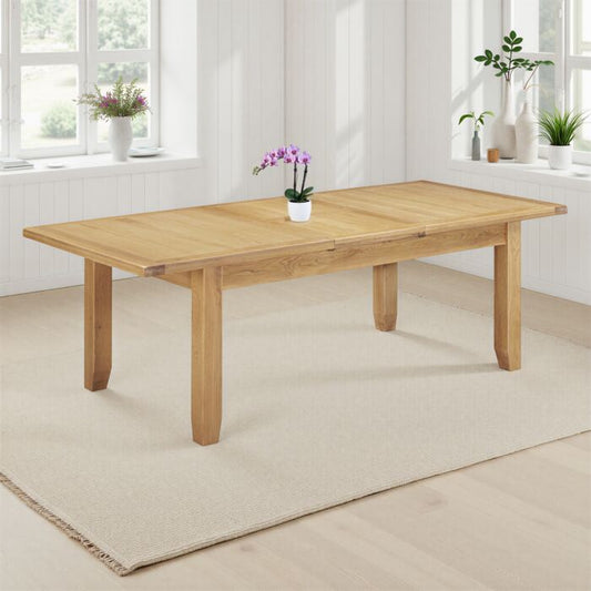 WINDSOR LARGE EXTENDING DINING TABLE - NATURAL OAK