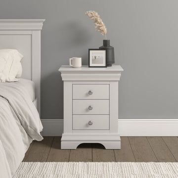 BORDEAUX 3 DRAWER DRESSING TABLE - PEBBLE GREY - Blythe Living