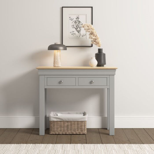 BORDEAUX CONSOLE TABLE - PEBBLE GREY/OAK - Blythe Living