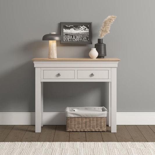 BORDEAUX CONSOLE TABLE - IVORY/OAK - Blythe Living