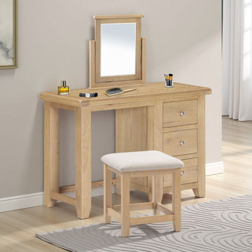 WINDSOR 3 DRAWER DRESSING TABLE - NATURAL OAK