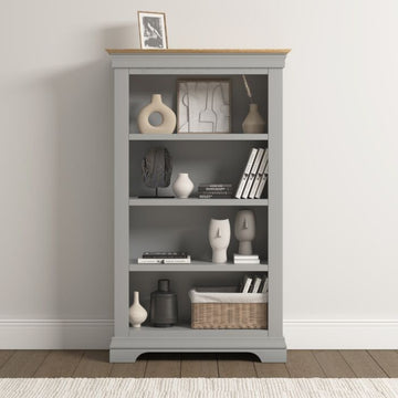 BORDEAUX BOOKCASE - PEBBLE GREY/OAK