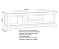 BORDEAUX TV STAND - IVORY/OAK - Blythe Living