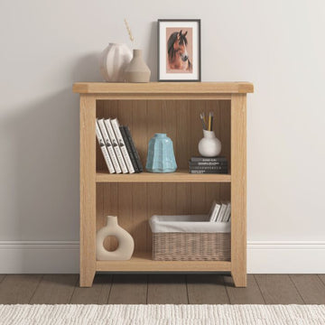 WINDSOR LOW BOOKCASE - NATURAL OAK